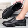 Zapatos de Conducir sin Cordones de Talla Grande para Hombre, Zapatos Casuales Antideslizantes para Cocina, Zapatos de Chef Resistentes al Desgaste de Suela Gruesa Negros para Hombre
