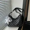 Bolsa tote casual chic estilo coreano de grande capacidade com design de estrela de cinco pontas, bolsa de ombro fashion para mulheres para o dia a dia e passeios