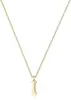 Moda Nuevo Europeo y Americano Ins Moda Casual 26 Letras Inglesas A-Z Color Cobre Dorado Collar para Mujer Gargantilla Joyería