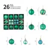 Caja de Set de Bolas de Navidad Personalizadas de 3cm6cm Set de Bolas Pintadas 26 Piezas Decoraciones Pequeñas para Colgar en el Árbol de Navidad Bola Rosa