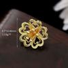 Estilo antiguo Zhongxing joyería diy capullo de flor corazón de flor soporte de flor pieza de flor de cobre puro accesorio para tocado pasador corona de pelo material