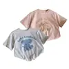 Ropa Infantil Estilo Coreano para Bebés y Niños Pequeños, Hombres y Mujeres, Nuevas Camisetas Lindas de Dibujos Animados de Verano, Tops Camisetas Finas de Manga Corta para Bebé