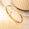 Pulsera de trébol de cuatro hojas con diamantes transfronteriza Europa y Estados Unidos estrellas de acero inoxidable chapado al vacío de 18k combinación de pulsera venta al por mayor de fábrica