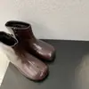 Botas Cortas de Invierno 2026 para Niñas, Estilo Simple y de Temperamento, con Dedos Separados, Estilo Coreano, Botas de Piel Retro con Plus-Terciopelo para Niños