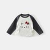 Camiseta de Manga Larga para Niña Estilo Nuevo 2026 Otoño e Invierno Versátil Ropa Interior Cálida con Forro Polar para Bebés Tops de Invierno