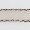 Fita de Renda de Seda Brilhante com Borda de 2,5cm, Fita Ondulada, Fita de Chiffon, Acessórios para Presente DIY, Fita Floral