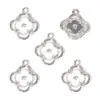 Aleación Inlay de Goteo de Aceite Trébol de la Suerte Trébol de Cuatro Hojas Colgante DIY Collar Pulsera Pendiente Accesorio de Decoración W765