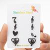 Pendientes asimétricos con personalidad INS, moda Joker, serie musical, notas de amor, pendientes en forma de corazón, combinación de traje al por mayor
