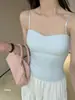 2201 Camisola Colete de Menina Quente 2026 Nova Coleção Primavera/Verão Estilo Francês Temperamento Emagrecedor Bodycon Versátil Base de Camada com Bojo Integrado