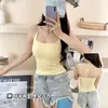 Camisola Feminina Estilo Desejo Puro com Design Doce e Picante, Efeito Emagrecedor Plissado, Bojos Embutidos, Adequada para Usar em Camadas ou Sozinha, Lindo Design nas Costas
