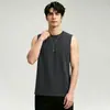 Camiseta Interior Antibacteriana tipo Seda para Hombre 7A, Sin Mangas, Fresca Sensación Hielo Seda para Deporte, Blanca Sólida
