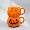 Caneca de cerâmica personalizada com logo para Halloween caneca de elfo fantasma mágico caneca criativa e peculiar de abóbora exportação