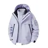 Chaqueta a Prueba de Viento e Impermeable Tres en Uno para Otoño/Invierno para Hombres y Mujeres, con Forro Polar Desmontable, Juego de Dos Piezas para Senderismo, Ciclismo, Montañismo