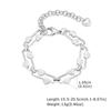 El más fácil de combinar Pulsera Ovalada con Forma de Corazón Chapada en Oro de Acero Inoxidable para Mujer Accesorios de Moda con Estilo Quanxi Water Br-2161
