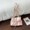 Bolso plisado vintage para mujer 2026 Nuevo de moda Tendencia Versión coreana Bolso tote Gran capacidad Bolso de axila Bolso cruzado