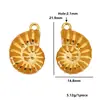 Acero Inoxidable Goteo de Aceite Colgante Sólido de Caracola DIY Pulsera con Tema Marino Collar Accesorios de Joyería Llavero Colgante para Bolsa