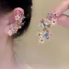 Brincos de Argola com Franjas Levemente Luxuosos e de Alta Qualidade para Mulheres Sem Furos na Orelha, Brincos Únicos e Deslumbrantes, Brincos Longos Super Bonitos para Outono e Inverno