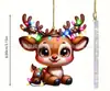 Decoração Pendente de Árvore de Natal Acrílica Personalizada Plana de Novo Produto Transfronteiriço Suprimentos Domésticos Presente de Natal Ornamento para Pendurar no Carro