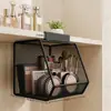 Cesta de Almacenamiento para Baño sin Taladro Estante de Gabinete con Espejo Cesta de Almacenamiento para Colgar Debajo Artefacto Organizador de Cosméticos Cuidado de la Piel Cosméticos de Color
