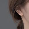 Aretes de Plata Nalan S925 para Mujer con Diamantes Calados Aretes en Forma de Corazón en Forma de V G5715
