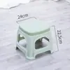Taburete de Plástico para Uso Doméstico, Silla Engrosada, Tamaño Pequeño, Diseño Elegante y Sencillo, Taburete Cuadrado para Adultos, Taburete Individual, Taburete Alto, Taburete Bajo