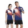Traje de bádminton con solapa para hombre y mujer, traje de tenis de mesa para correr, transpirable, traje de entrenamiento para equipo, impresión personalizada, nuevo estilo de verano