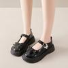 Zapatos Pequeños de Cuero Estilo Japonés JK para Mujer 2025 Primavera y Otoño Nueva Moda Versátiles Estilo Universitario Suela Gruesa Zapatos Mary Jane con Lazo