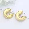 Pendientes de C-shape de Moda con Sentido de Diseño de Nicho para Mujer, Pendientes de Botón Versátiles y Modernos, Pendientes de Botón Geométricos, Joyería de Oreja Exquisita y Elegante para Mujer