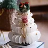 Conjunto de Acessórios para Árvore de Natal 3D em Favo de Mel Árvores Pequenas de Papel Decoração de Mesa Adereços para Criar Atmosfera Festiva