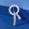 Broche Floral Nuevo de Moda Estilo Nacional con Circonita, Pin de Accesorios Exquisito de Alta Gama Vintage para Mujer con Sentido del Diseño