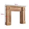 Gabinete Decorativo de Chimenea de Madera Maciza Estilo Francés Vintage, Estante de Chimenea Falsa Blanco y Negro Estilo Europeo y Americano, Accesorio para Fotografía de Alojamiento