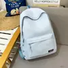 Mochila de Moda Nueva de Verano 2026 para Estudiantes Universitarios, Bolso Escolar de Color Sólido, Mochila Personalizada Estilo Harajuku de Secundaria de Gran Capacidad