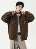 Chaqueta de Cuero PU Tangkez Estilo Americano High Street para Hombre, Chaqueta de Béisbol de Otoño, Ropa Elegante para Hombre, Dropshipping Transfronterizo