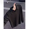 Camisa Polo de Punto con Rayas Verticales Estilo Old Money para Hombre Otoño Camiseta de Manga Larga American Cleanfit Sudadera Versátil para Pareja