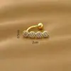Europa y Estados Unidos transfronterizos súper ventas joyería de acero inoxidable moda nuevo flor de circonita incrustada anillo para ombligo clavo para ombligo ombligo mujeres