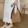 Bolso Tejido de Paja para Mujer, Bolso Tejido de Gran Capacidad, Nuevo Modelo Verano 2026 Moda Versátil Bolso de Hombro Cruzado para Vacaciones en la Playa