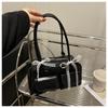 Bolsa de Almofada com Laço de Renda para Mulheres 2025 Verão Nova Bolsa de Ombro Grande Capacidade Moda Bolsinha de Mão