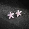 Pendientes de Flor para Mujer con Circonita Micropavimentada de Nueva Moda Ol Transfronterizos Regalo de Aniversario de Boda Europeo y Americano E6893