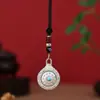 Colgante Manjushri de nueve palacios y ocho triángulos cultural y artístico, charm giratorio con incrustación de gema de turquesa, colgante de llave giratorio, al por mayor