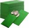 En stock, paquete de cuchillos y tenedores desechables coloridos sin polvo, servilletas para fiestas, restaurantes occidentales, cuchillos y tenedores plegables, servilletas impresas