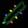Collar luminoso Coolette Nueva joyería luminosa para niños Decoración del árbol de Navidad Collar de Navidad con guirnalda de rayas de lana