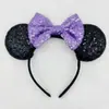 Diadema de Lentejuelas con Lazo para Parque de Atracciones Transfronterizo Diadema Dulce con Orejas de Ratón de Dibujos Animados Lindos Accesorios para el Cabello