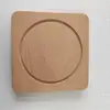 Nuevo posavasos creativo de madera maciza, base para taza de té, platillo, almohadilla aislante del calor, base para olla, madera maciza, letras grabadas, logotipo