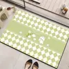 Alfombrilla de Piso de Tierra de Diatomeas Estilo Nórdico, Alfombrilla Absorbente para Baño Oso Tulipán, Felpudo para Puerta de Entrada, Alfombrilla Antideslizante para Pies, Alfombra
