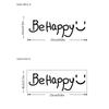 Pegatinas de pared 'be happy' para sala de estar, dormitorio, habitación, decoración de pared, pegatinas de pared, generación transfronteriza AliExpress