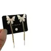 Pendientes de Borla de Cristal de Mariposa de Hada Súper Pendientes de Moda para Vacaciones en la Playa Lujo Ligero Pendientes de Nicho Sentido Avanzado Pendientes Exquisitos