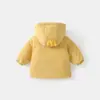 2025 Nova Jaqueta Corta-Vento Infantil Acolchoada para Bebê Outono e Inverno Jaqueta Pão com Capuz Moda Quente Roupas para Bebês