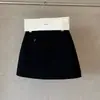 Falda de Lana Minimalista Ligera y Sofisticada para Mujer, Moda Estilo Coreano Falda Corta de Cintura Alta Línea A, Falda Corta Versátil, Falda Bodycon Elegante