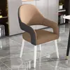 Mesa y sillas de comedor de lujo minimalista estilo italiano para el hogar, sillas de comedor de ocio para hotel restaurante nórdico, cuero moderno para discusiones