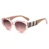 Nuevas Gafas de Sol de Moda para Mujer para Exteriores Gafas Populares de Marca Europea y Americana Miu Jia Montura Ovalada Gafas Versátiles de Moda